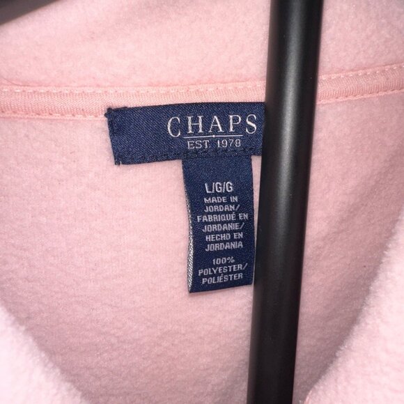 Chaps Large Pink Ladies Fleece Vest - Picture 4 of 7